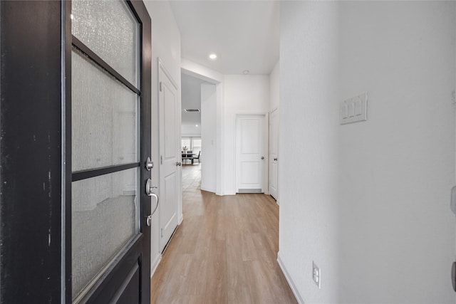 24107 Avocet Creek Rd, Katy, TX 77493 - corridor with light wood-style floors and recessed lighting