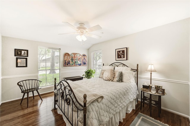2602 Briarbrook Dr, Houston, TX 77042 - bedroom with dark wood-style floors and ceiling fan