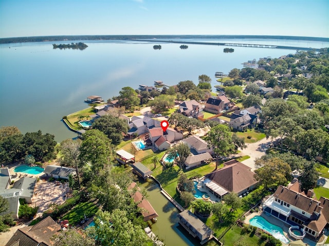 8307 Amber Cove Dr, Atascocita, TX 77346 - view of property location featuring a nearby body of water and nearby suburban area