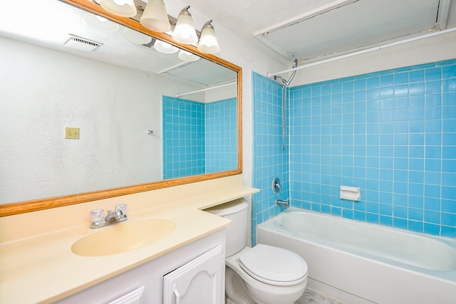 6915 Jeb Stuart Dr, Richmond, TX 77469 - bathroom with vanity and washtub / shower combination