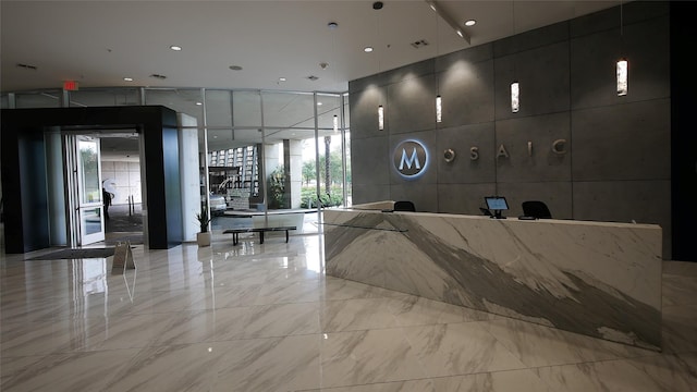 5925 Almeda Rd Unit 12113, Houston, TX 77004 - reception with recessed lighting and floor to ceiling windows