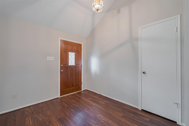 5814 N Magazine Cir, Houston, TX 77084 - foyer with vaulted ceiling and dark wood-type flooring