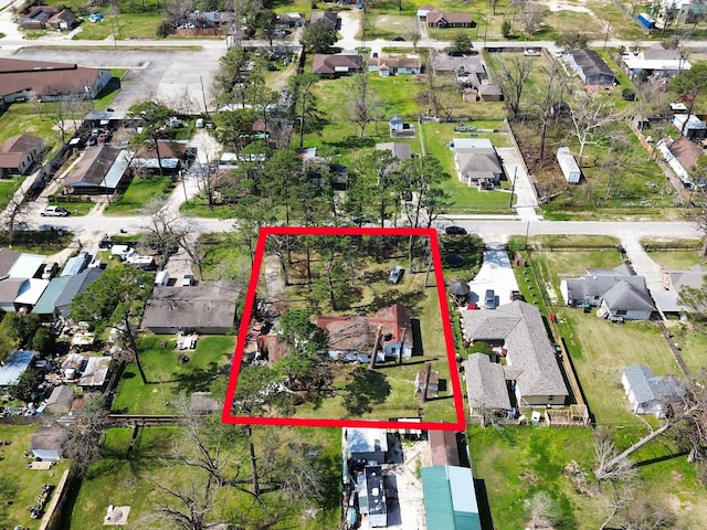 8910 Compton St, Houston, TX 77016 - aerial view of residential area featuring property boundaries highlighted