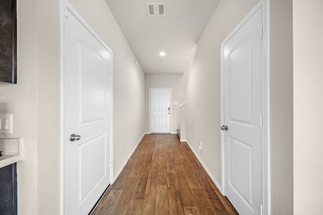 2418 Spiraea Grove Ln, Spring, TX 77373 - corridor featuring dark wood finished floors and recessed lighting