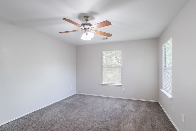 12026 Madison Oak St, Houston, TX 77038 - unfurnished room with healthy amount of natural light, a ceiling fan, and carpet