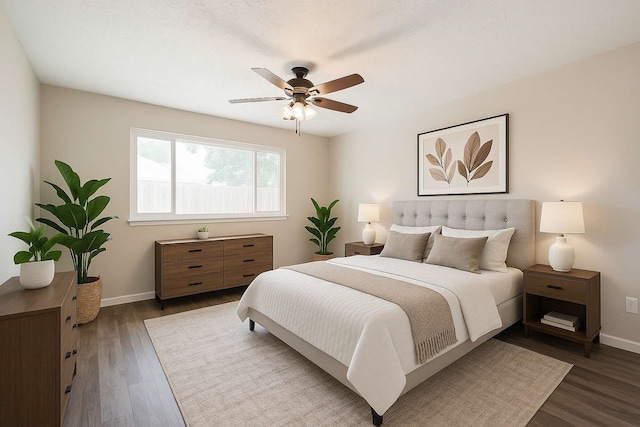 15806 Pfeiffer Dr, Houston, TX 77082 - bedroom featuring wood finished floors and a ceiling fan