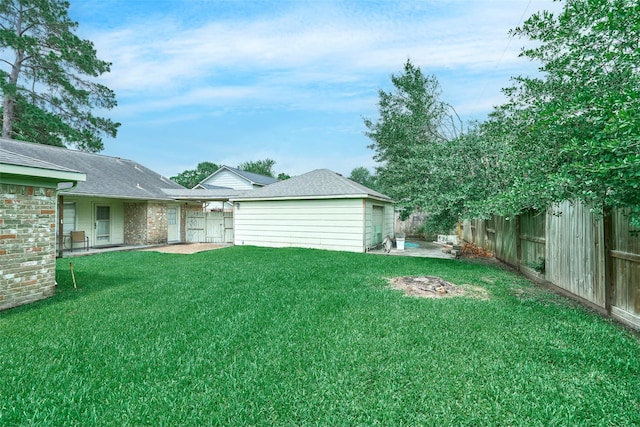 15402 Ripplestream, Houston, TX 77068 - fenced backyard with a patio area