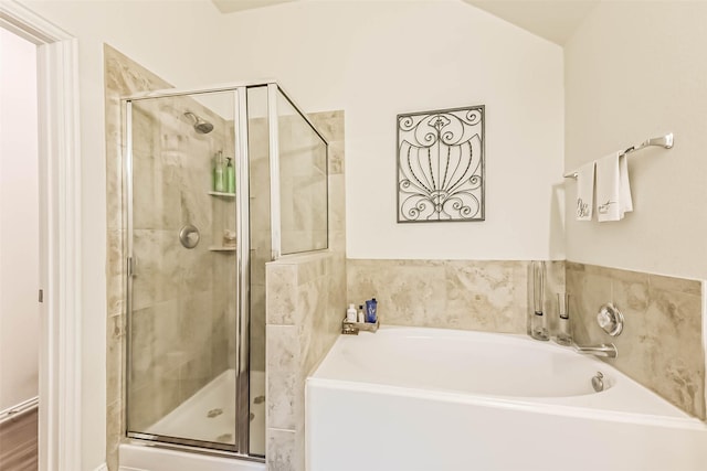 16107 Dockside St, Crosby, TX 77532 - bathroom featuring a garden tub and a stall shower
