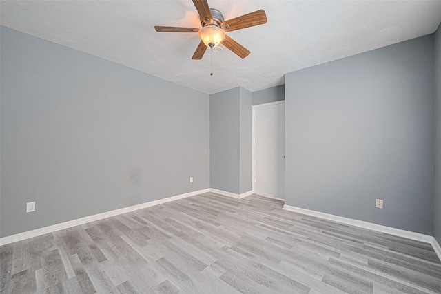 17207 Meadow Butte Dr, Houston, TX 77090 - spare room with ceiling fan and light wood-style floors