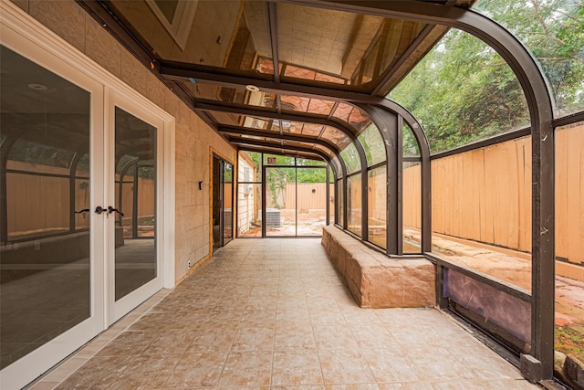 17207 Meadow Butte Dr, Houston, TX 77090 - unfurnished sunroom featuring french doors