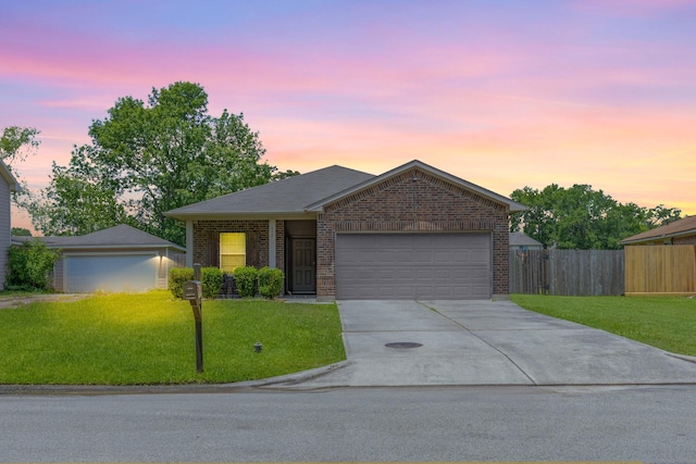 454 Fishhawk Way, Crosby, TX 77532 - single story home featuring brick siding, an attached garage, and driveway