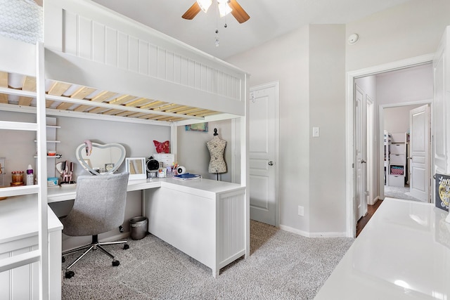 454 Fishhawk Way, Crosby, TX 77532 - bedroom with light carpet and built in desk