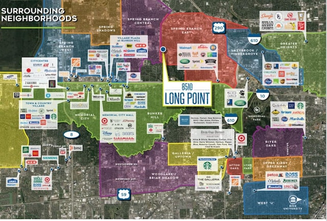 1813 Huge Oaks St, Houston, TX 77055 - map of property / related area