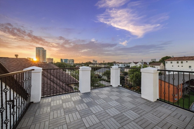 5200 Jackson St, Houston, TX 77004 - patio terrace at dusk featuring a balcony
