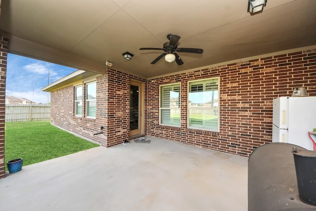 9003 Alps Peak Ct, Richmond, TX 77407 - view of patio / terrace with ceiling fan