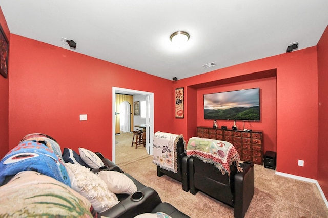 9003 Alps Peak Ct, Richmond, TX 77407 - carpeted home theater with baseboards