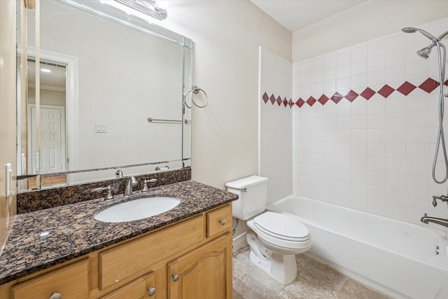 1316 Birdsall St, Houston, TX 77007 - bathroom with vanity, bathtub / shower combination, and tile patterned floors