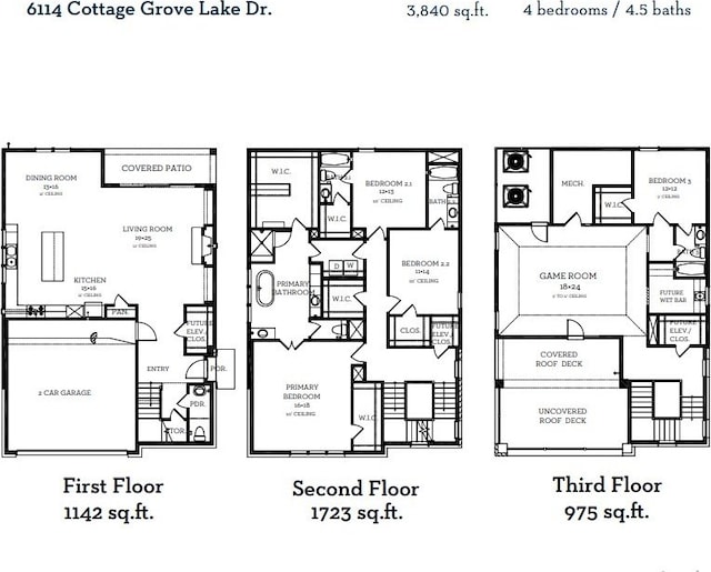 6114 Cottage Grove Lake Dr, Houston, TX 77007 - view of home floor plan