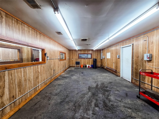 7528 Gainesville St, Houston, TX 77020 - basement featuring wood walls