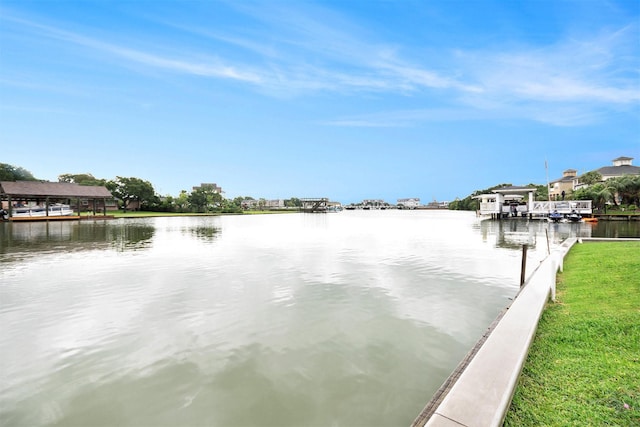2032 Glencove Dr, Seabrook, TX 77586 - water view featuring a boat dock