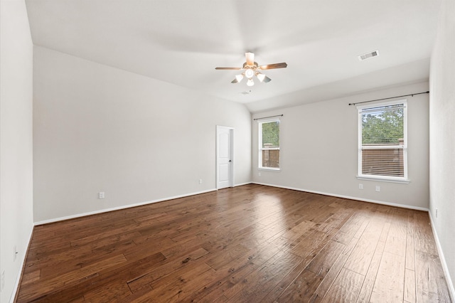 5107 Preserve Park Dr, Spring, TX 77389 - empty room with dark wood finished floors and a ceiling fan