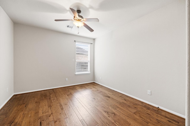 5107 Preserve Park Dr, Spring, TX 77389 - spare room featuring ceiling fan and hardwood / wood-style flooring