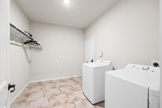 5107 Preserve Park Dr, Spring, TX 77389 - laundry area featuring independent washer and dryer and baseboards
