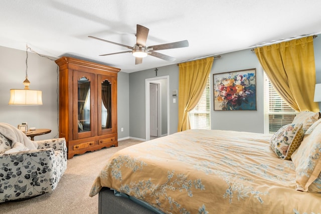 9611 Stockport Dr, Spring, TX 77379 - bedroom with carpet and ceiling fan