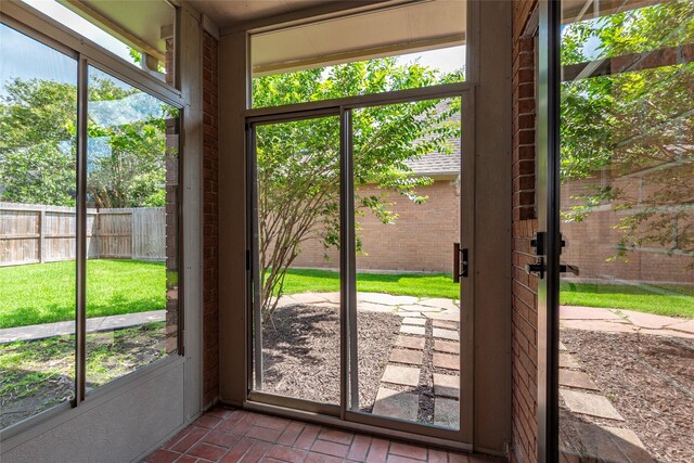 1907 Garden Fern Ct, Houston, TX 77062 - entryway featuring brick flooring
