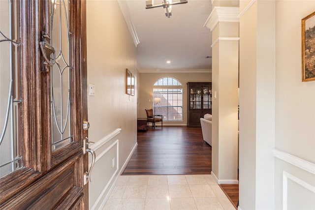 1907 Garden Fern Ct, Houston, TX 77062 - tiled entrance foyer with crown molding and recessed lighting