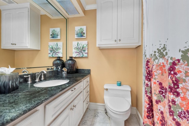 14655 Champion Forest Dr Unit 1704, Houston, TX 77069 - bathroom featuring vanity, marble look tile flooring, and a shower with shower curtain