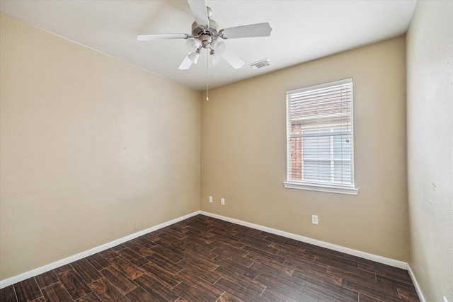20779 Oakhurst Meadows Dr, Porter, TX 77365 - empty room featuring dark wood-style floors and ceiling fan