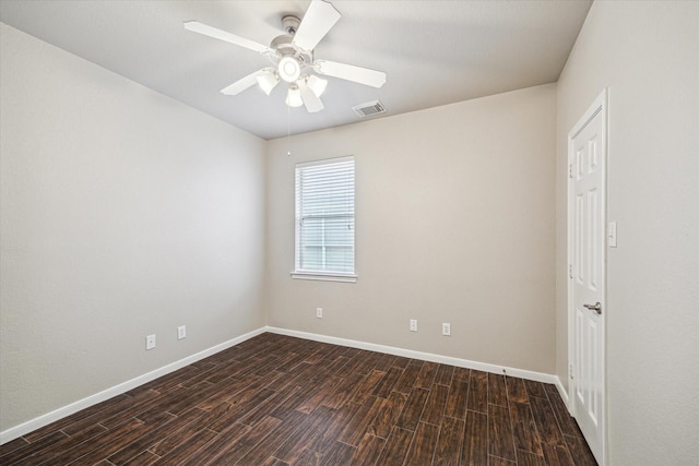 20779 Oakhurst Meadows Dr, Porter, TX 77365 - spare room with dark wood finished floors and a ceiling fan