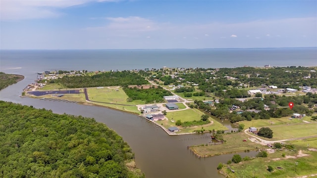 637 Troy St, Anahuac, TX 77514 - aerial view of property's location featuring a nearby body of water