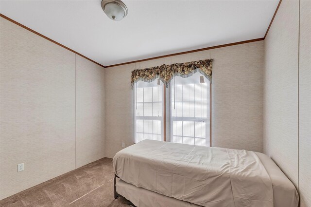 637 Troy St, Anahuac, TX 77514 - bedroom featuring ornamental molding and carpet flooring