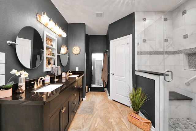 22819 Jetty Manor Ln, Spring, TX 77373 - full bath with double vanity and a shower stall