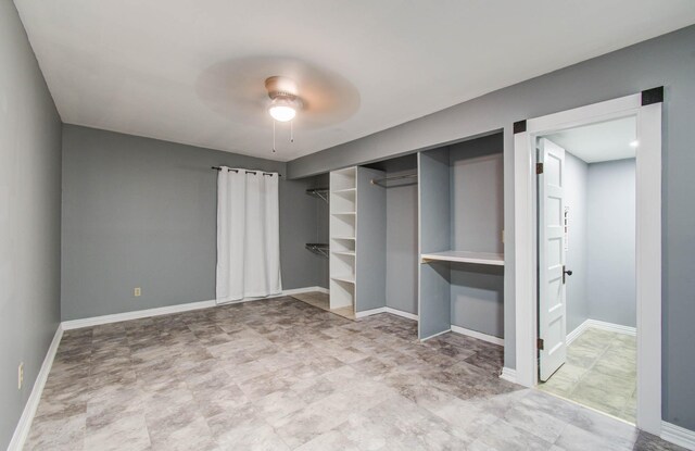 523 N Jenkins St, Houston, TX 77003 - unfurnished bedroom featuring a closet and ceiling fan