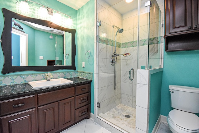 19510 Cisco Ct, Cypress, TX 77433 - full bathroom with vanity, a shower stall, and tile patterned floors