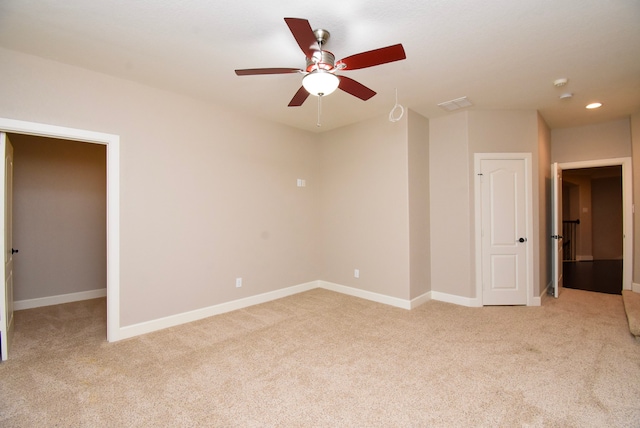 19510 Cisco Ct, Cypress, TX 77433 - unfurnished room featuring light carpet, ceiling fan, and recessed lighting