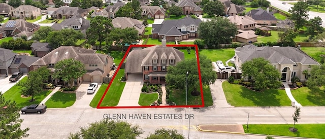 18719 Glenn Haven Estates Dr, Spring, TX 77379 - aerial view of residential area with property boundaries highlighted