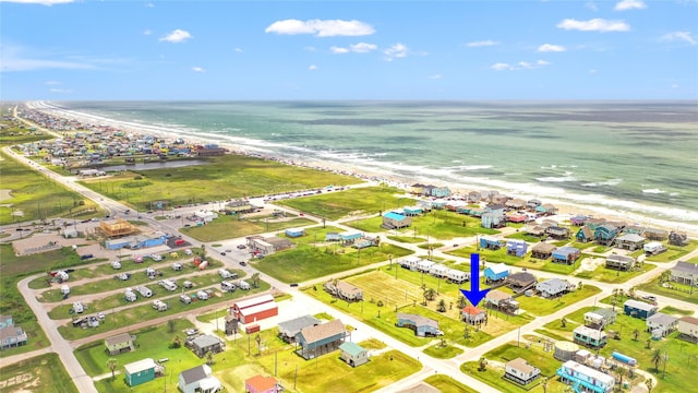 314 Oyster St, Surfside Beach, TX 77541 - drone / aerial view of waterfront with a beach