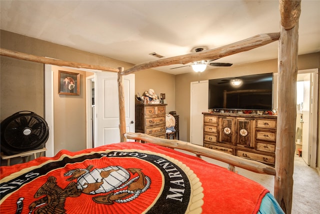 516 W Mimosa St, Angleton, TX 77515 - carpeted bedroom featuring ceiling fan