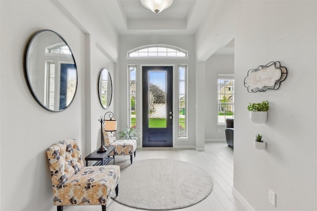 250 Peninsula Point Dr, Montgomery, TX 77356 - foyer entrance featuring baseboards and a raised ceiling