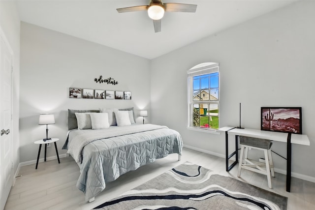 250 Peninsula Point Dr, Montgomery, TX 77356 - bedroom with wood finished floors and ceiling fan