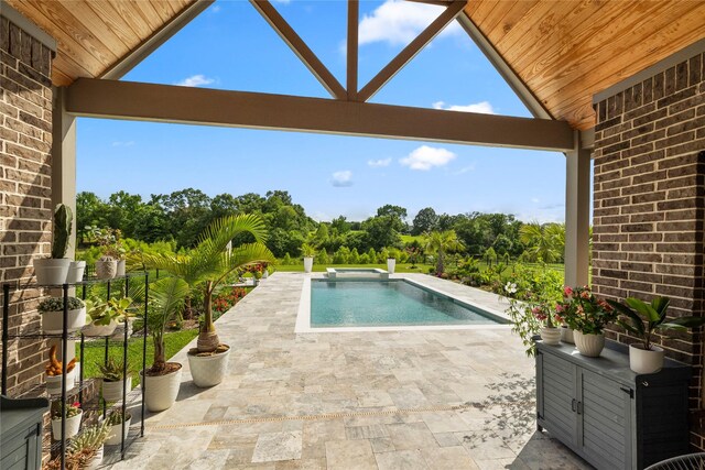 250 Peninsula Point Dr, Montgomery, TX 77356 - swimming pool with a patio area and a hot tub