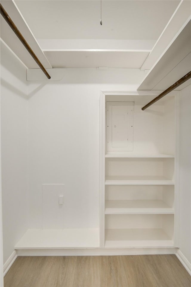 110 Spruce St, Lake Jackson, TX 77566 - spacious closet with wood finished floors and electric panel