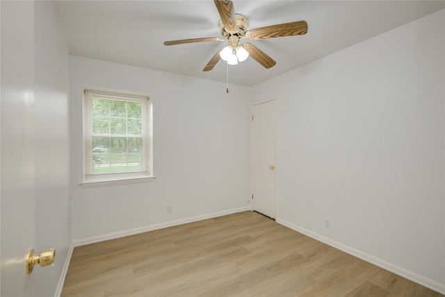 110 Spruce St, Lake Jackson, TX 77566 - empty room with light wood-type flooring and ceiling fan