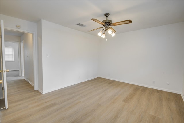 110 Spruce St, Lake Jackson, TX 77566 - spare room with a ceiling fan and light wood-type flooring