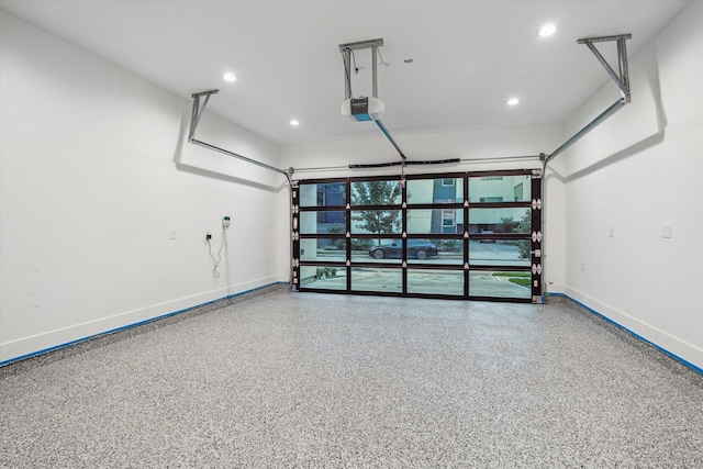 507 W Bell, Houston, TX 77019 - garage featuring a garage door opener and recessed lighting