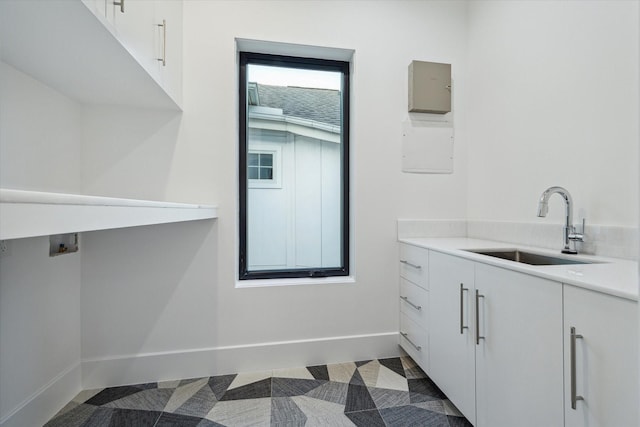 507 W Bell, Houston, TX 77019 - laundry area with hookup for a washing machine and cabinet space